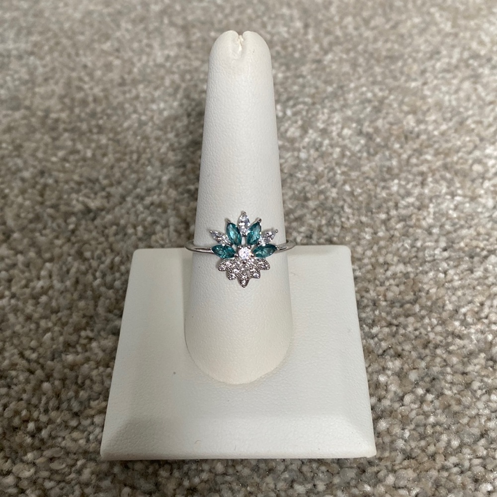 Reversible Direction Sterling Silver Tourmaline Ring - Size 10